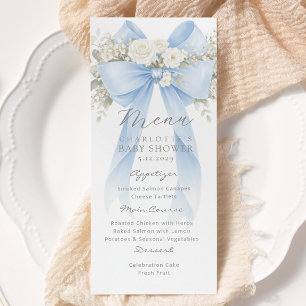 Eukalyptus Blå Slinga Elegant Bebis Shower Meny