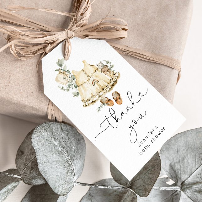 Eukalyptus boho förlossning regnbågar babyflicka s presentetikett (Skapare uppladdad)