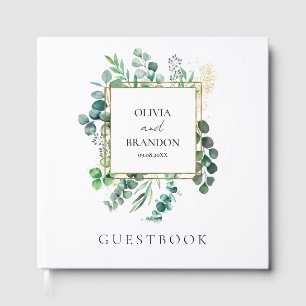 Eukalyptus Botanisk Grönska Blad Bröllop Gästböcker