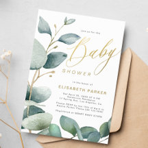 Eukalyptus botanisk grönska löv baby shower