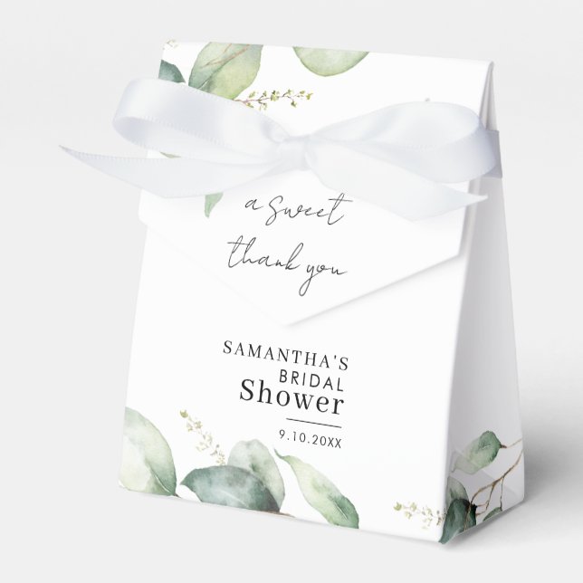 Eukalyptus Botanisk Växt Bröllopsfest Presentaskar (Framsidan Sidan)