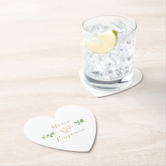 Eukalyptus Bröllops Papper Coaster Underlägg Papper (Insitu)