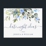 Eukalyptus Bröllopsdusch Datum Kväll Idé Kort<br><div class="desc">För ytterligare anpassning, klicka på länken "anpassa ytterligare" och använd vårt designverktyg för att ändra mallen. Om du behöver hjälp eller matchande föremål, kontakta mig.</div>