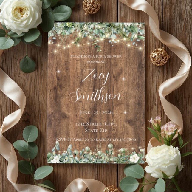 Eukalyptus Bröllopsdusch Inbjudan (Skapare uppladdad)