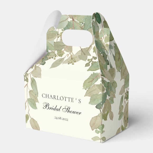 Eukalyptus Bröllopsdusch Presentaskar (Framsidan Sidan)