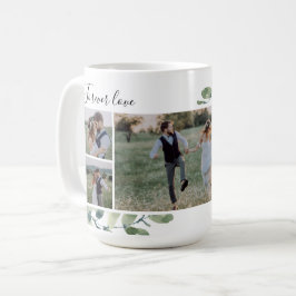 Eukalyptus Bröllopsfoto Kollage Minnesskylt Kaffemugg