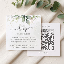 Eukalyptus Bröllopswebbplats QR-kod RSVP Tilläggskort