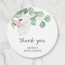 Eukalyptus - calla - bröllopsfest tack gåvor etiketter