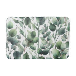 Eukalyptus Dämpade Gröna Blad  Badrumsmatta