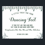 Eukalyptus Dansande Fötter Flip Flops Bröllopsskyl Poster<br><div class="desc">Gör den till din egen genom att lägga till din text (och personliga foton). För att få tillgång till avancerade redigeringsverktyg,  gå till "Personliggör",  scrolla ned och tryck på "klicka för att anpassa ytterligare"-länken. Se den fullständiga kollektionen för alla matchande designs!</div>