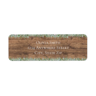 Eukalyptus Dusty Rose Adressetiketter   Greenery Returadress Etikett
