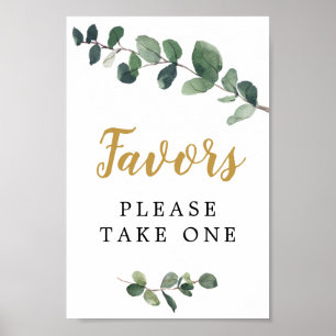 Eukalyptus Favor Tecken Poster