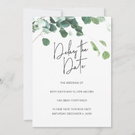 Eukalyptus Fördröj datum Bröllopsförskjutning Meddelande