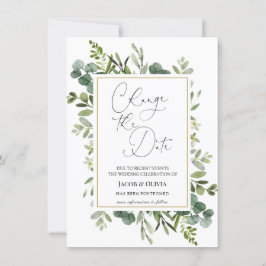 Eukalyptus Försenad Bröllopsinbjudan Inbjudningar