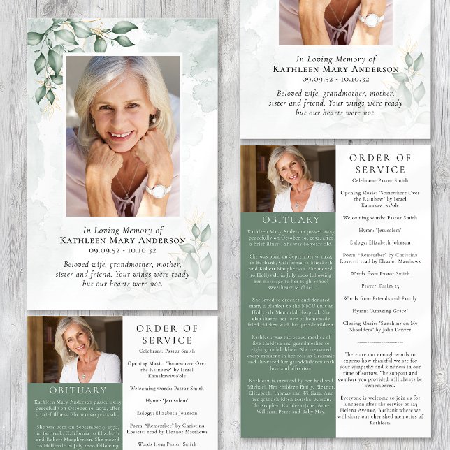 Eukalyptus Foto Minnesstund Program (Skapare uppladdad)