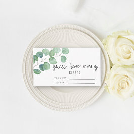 Eukalyptus - Gissa hur många kyssar bröllopsspel Tilläggskort