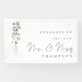 Eukalyptus Gratulerar till New Mrs. Namn Bröllop
