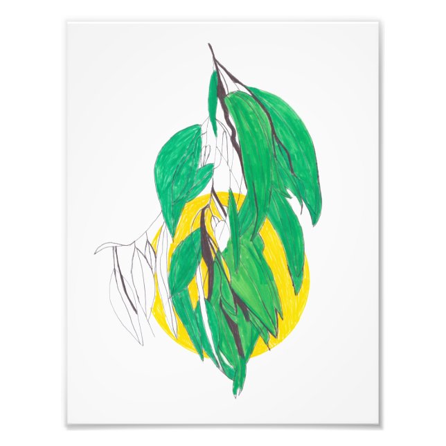 Eukalyptus gren tryck (Framsidan)