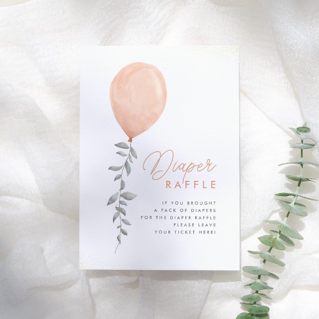 Eukalyptus Grön Balong Blöja Lotteri Skylt Inbjudningar (Skapare uppladdad)