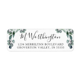 Eukalyptus Grönsak Skript Returadress Returadress Etikett