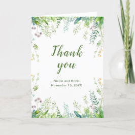 Eukalyptus Grönska Blad Bröllop Tack Kort