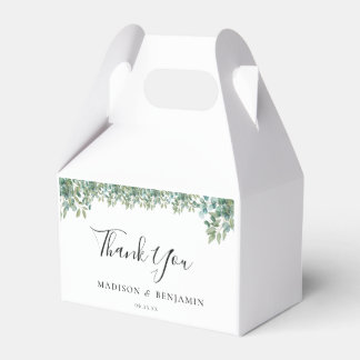 eukalyptus grönska bröllop presentaskar