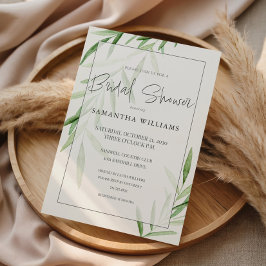Eukalyptus Grönska Elegant Bröllopsdusch Inbjudningar