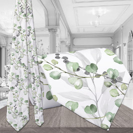 Eukalyptus Grönska Elegant Watercolor Bröllop Slips