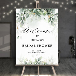 Eukalyptus Grönska Gum Bröllopsdusch Välkommen Poster