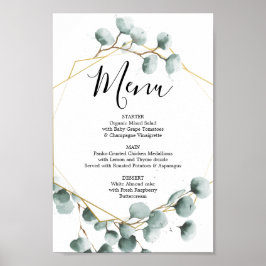 Eukalyptus Grönskande Meny eller Bar Meny Skylt