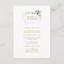 Eukalyptus Guld Geometrisk Schema för Evenemang Tilläggskort