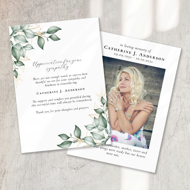 Eukalyptus i foto med flytande minne tack kort (Skapare uppladdad)