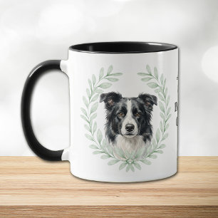 Eukalyptus Krans Border Collie Monogram Mugg