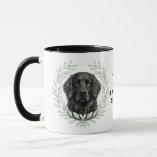Eukalyptus Krans Flat Coated Retriever Monogram Mugg