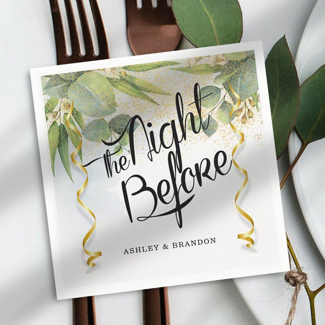 Eukalyptus Kvällen Före Övning Servetter (Skapare uppladdad)