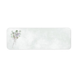 Eukalyptus & Lavendel Blank Bröllopsreturadress Returadress Etikett