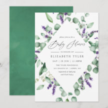 Eukalyptus Lavendel Grönska Bebis Shower