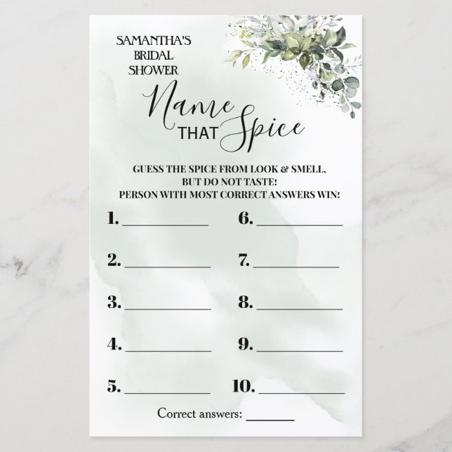 Eukalyptus Namnge den kryddan tvåspråkigt duschspe (Framsida)