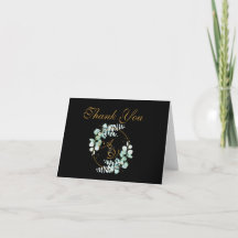 Eukalyptus och guld på den svarta personligen bröl