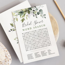 Eukalyptus Ord Sök Bröllopsfest Spelkort Inbjudningar