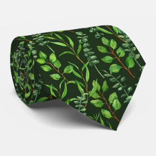 Eukalyptus på mörk grönt slips