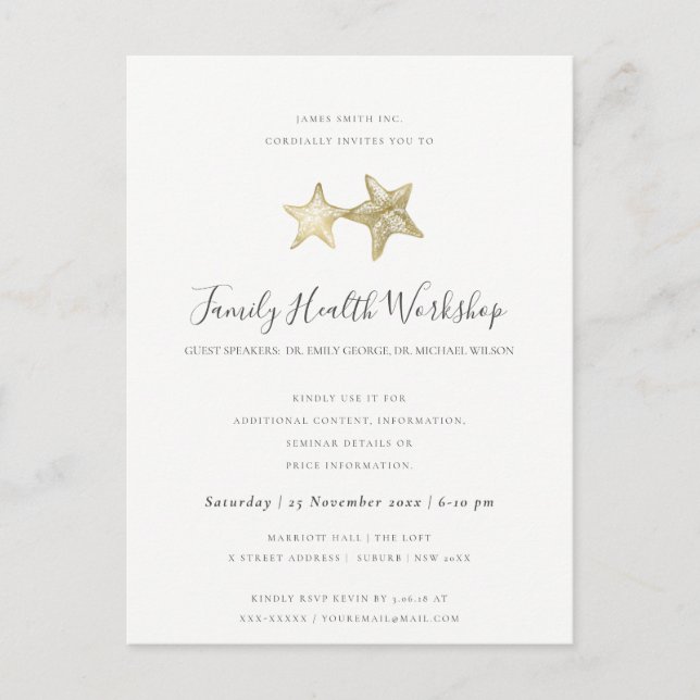 EUKALYPTUS RODNAD ROSA NAVALBLÅ WORKSHOP EVENT MEDDELANDE VYKORT (Framsida)