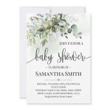Eukalyptus saftig grönska baby shower