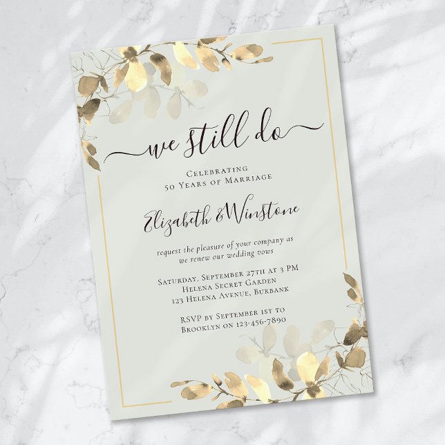 Eukalyptus Salvia Grön Löftesförnyelse Inbjudningar (Skapare uppladdad)