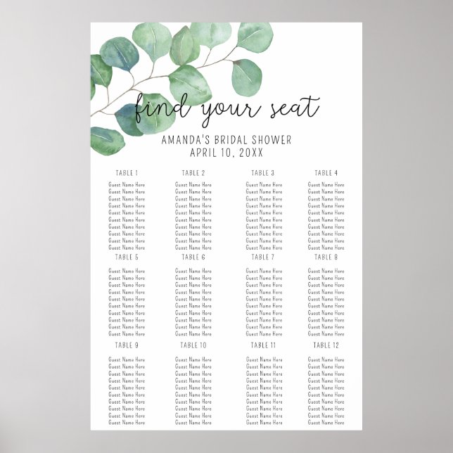 Eukalyptus - Sittkartskum Poster (Framsidan)