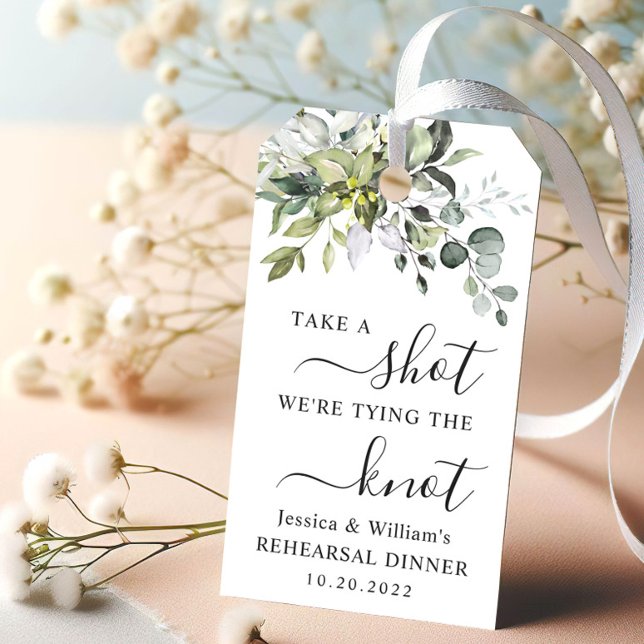 Eukalyptus Ta en Shot Vi Gifter Oss Presentetikett (Skapare uppladdad)
