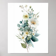 Eukalyptus Vit Blommig Bukett
