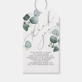 Eukalyptusblad Elegant Grönska Tack Presentetikett