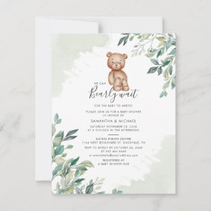 Eukalyptusblad Grönska Par Babyshower Inbjudningar