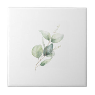Eukalyptusblad Minimalistisk Botanisk Kakelplatta